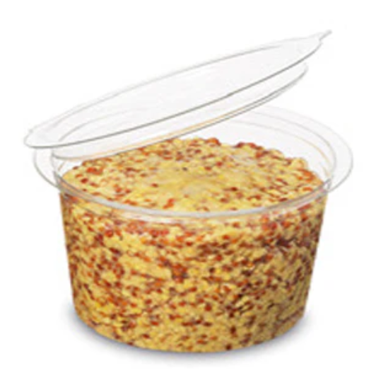100ml Round Dip Pot with Hinged Lid