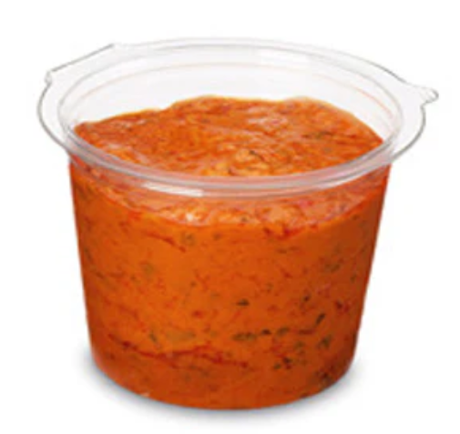 125ml Round Dip Pot with Hinged Lid