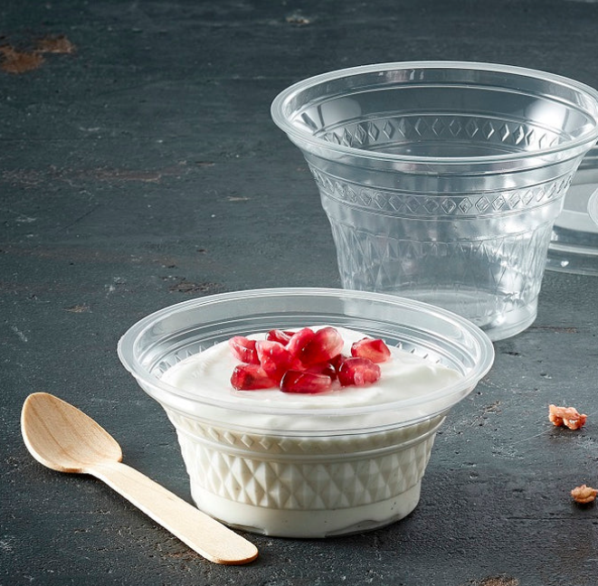 4oz Sapphire Clear Round Containers
