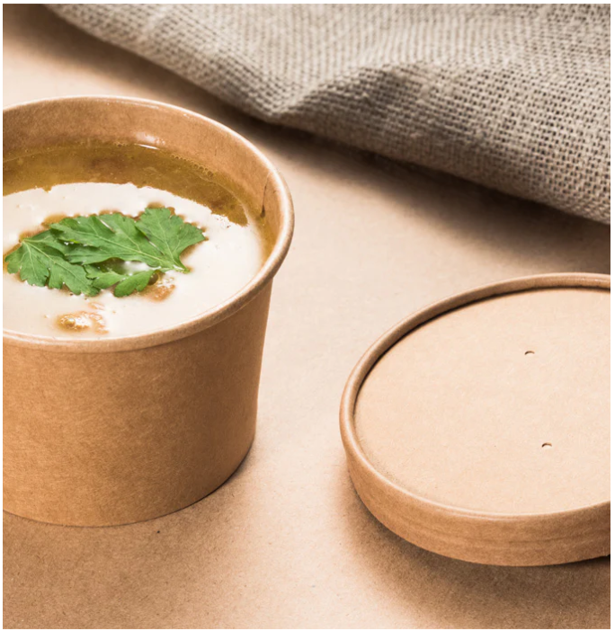8oz Kraft Soup Cups with Lids
