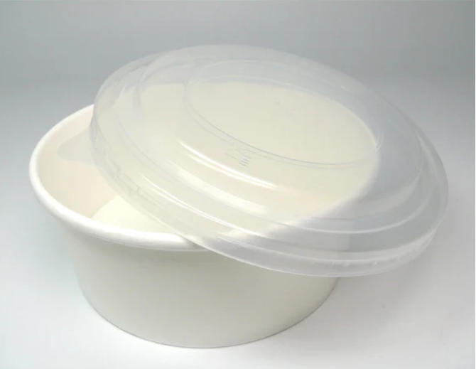155mm Round PP lid to fit WHITE Food Bowls