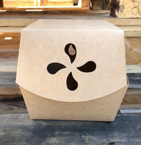 Large Kraft Burger Box