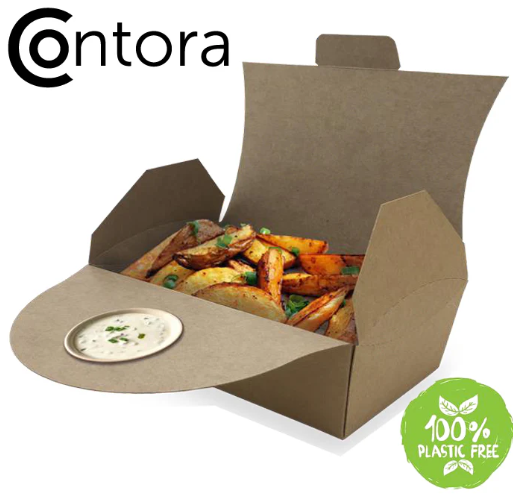 Large Food Box with dip pot holder