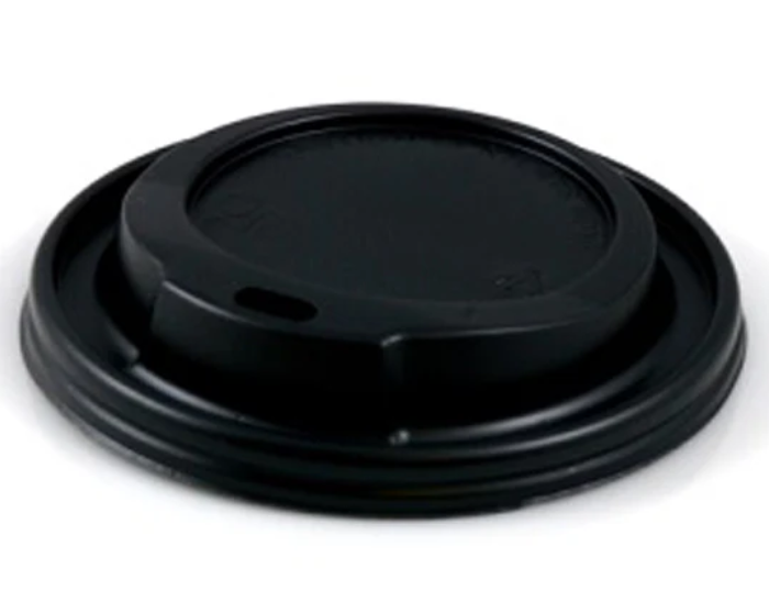 90mm Black Plastic Sip Coffee Lid