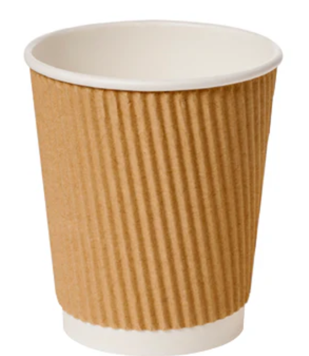 8oz Kraft Ripple Coffee Cups
