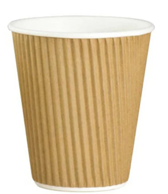 12oz Kraft Ripple Cups