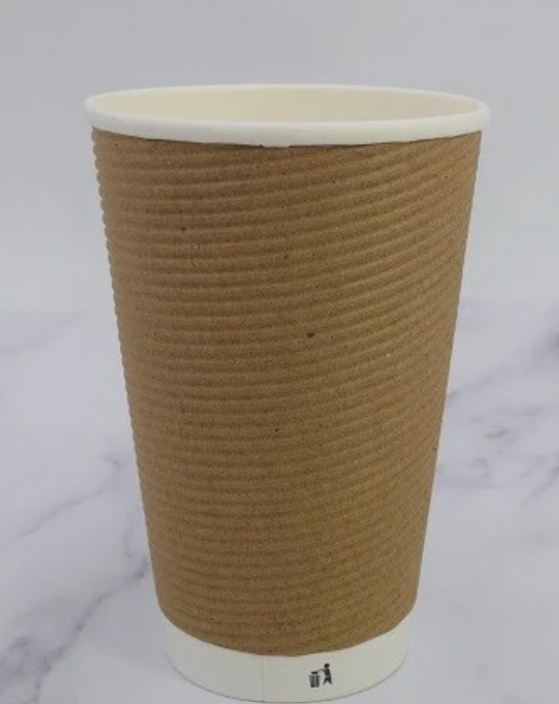 16oz Brown Ripple Coffee Cups