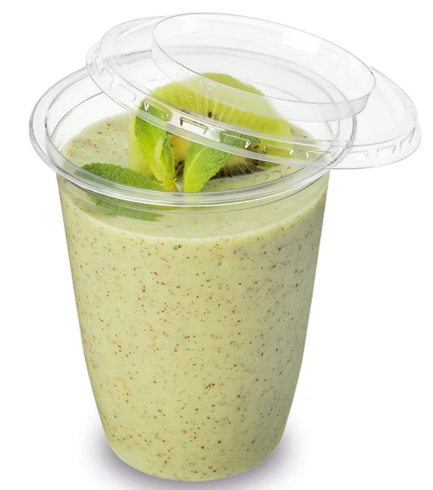 Plastic Shallow Lids for snack pots